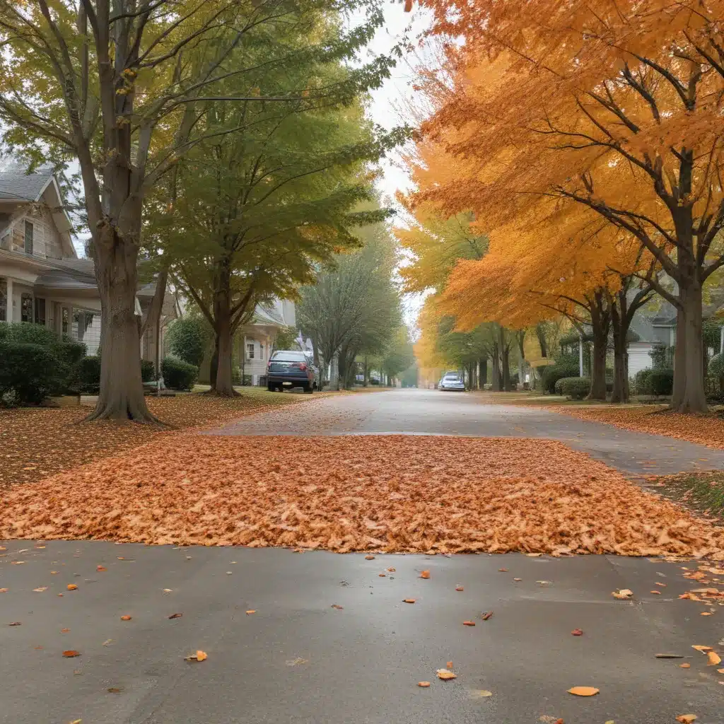 Keeping The Driveway Clear Of Leaves And Debris All Fall